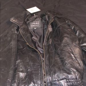 Genuine leather leather jacket